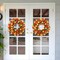 24” Tulip Spring Wreath for Front Door – Orange Silk Flowers with Green Leaves, All-Season Farmhouse Wreath for Porch, Wall, Living Room, Wedding & Home Decor